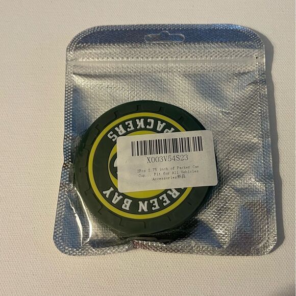 NFL Green Bay Packers car cup Coasters in black Set of 2 NWT - Picture 5 of 5